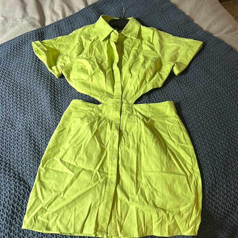Cut Out Button Up Dress